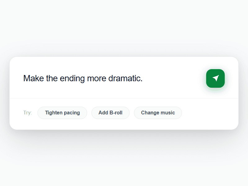 Prompt-based video editing interface for social media content